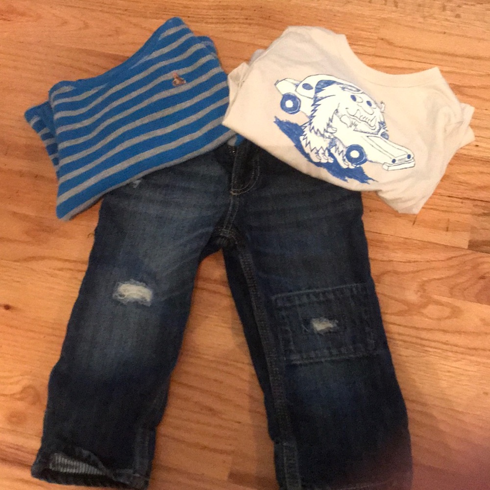 Baby gap boys long sleeve tee and pants 18-24mo